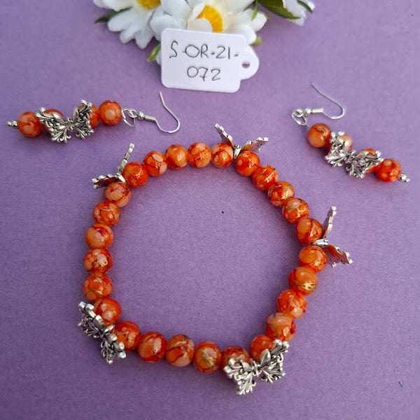 Armband en oorbellen. S-OR-ZI-072