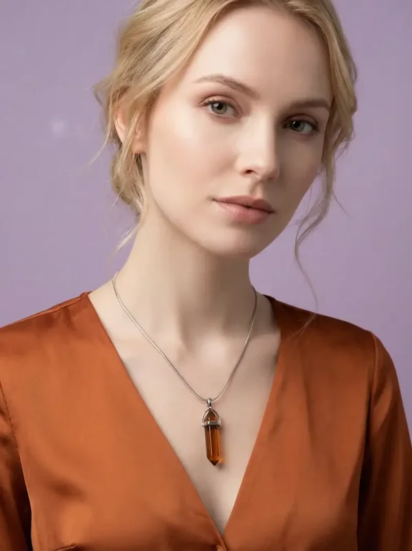 Crystal Hanger Puntvorm – Gekleurd crystal– Zilverkleurige Kap – Ketting Hanger