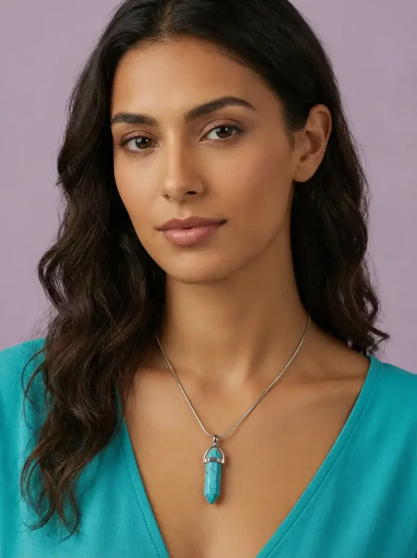 Crystal Hanger Puntvorm – Gekleurd crystal– Zilverkleurige Kap – Ketting Hanger