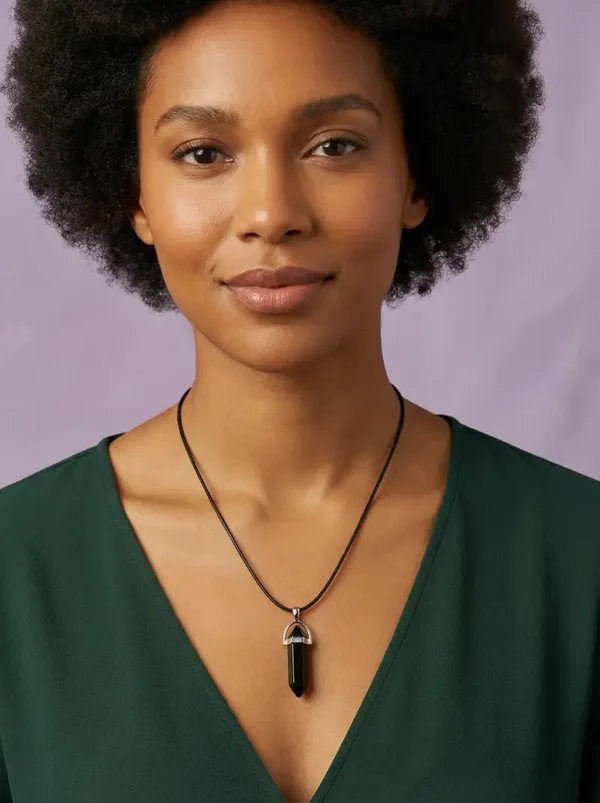 Crystal Hanger Puntvorm – Gekleurd crystal– Zilverkleurige Kap – Ketting Hanger