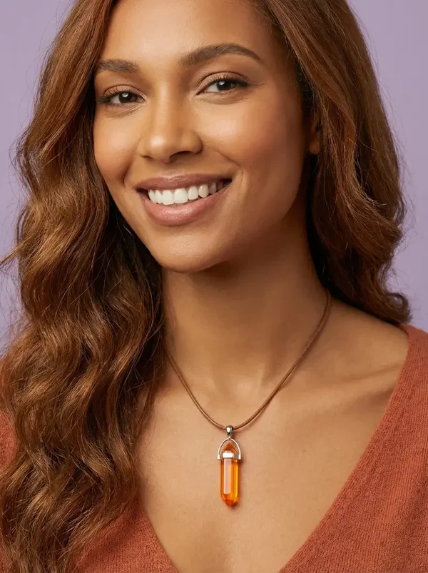 Crystal Hanger Puntvorm – Gekleurd crystal– Zilverkleurige Kap – Ketting Hanger