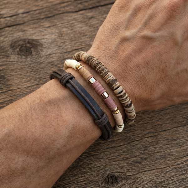 Unisex armbandenset zachte tinten – licht en verfijnd