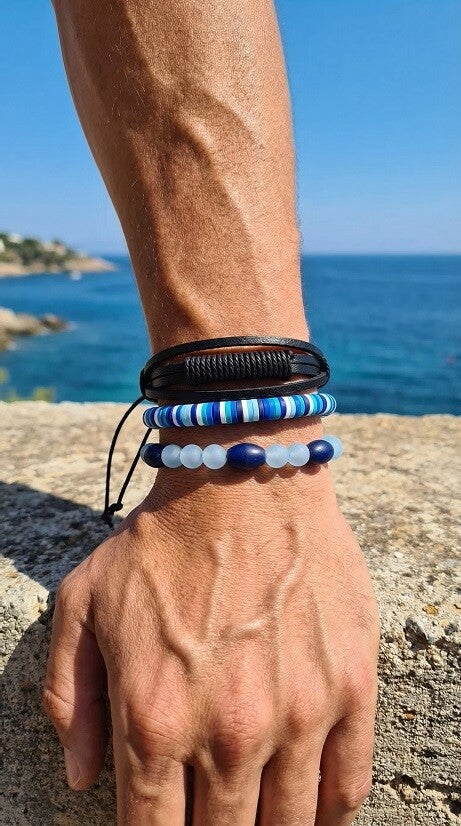 🖤 Blauw en zwart met een frisse, zomerse uitstraling. 🖤 Stoer maar licht en speels gecombineerd.