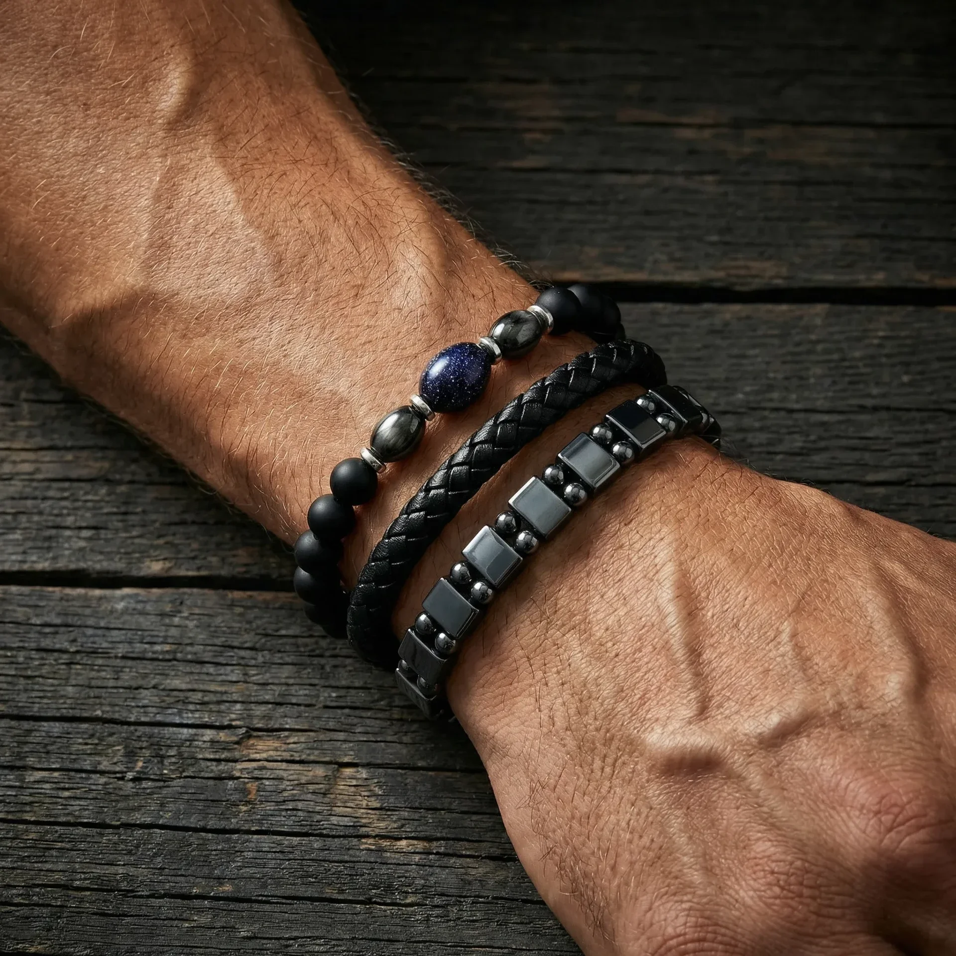 🖤 Donker met subtiele blauwe accenten. 🖤 Stoer met een klein kleurdetail dat opvalt.