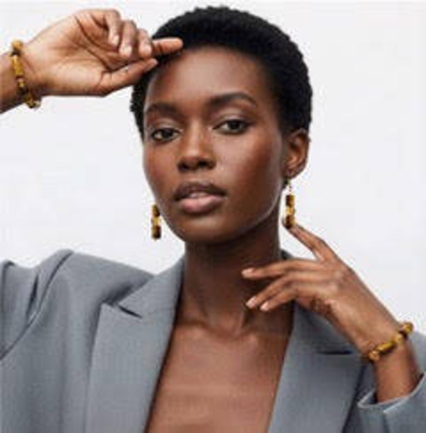 💜 Tijgeroog look – warme elegante set