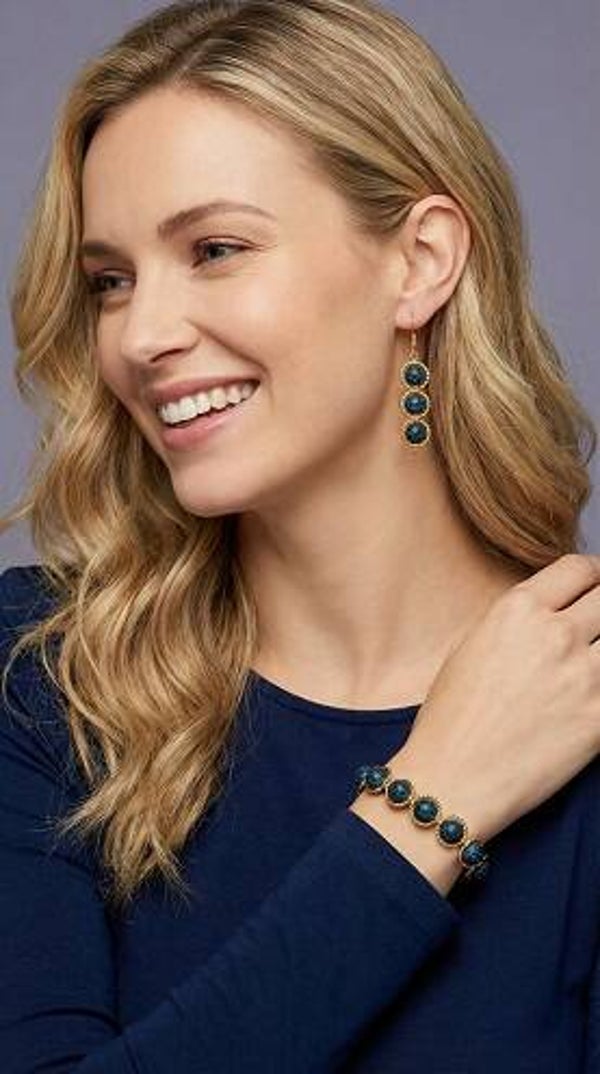 💜 Donkerblauw & goud – stijlvolle luxe set