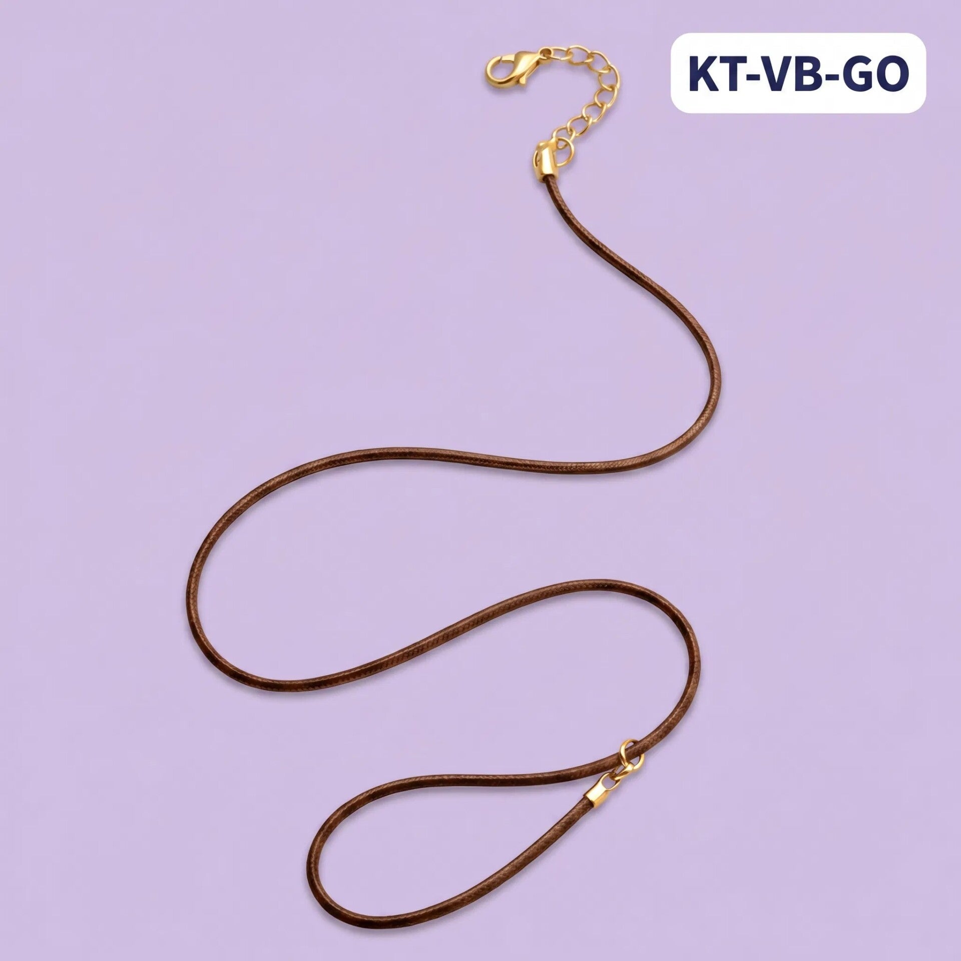 💜 Veterketting – bruin met goudkleurige verlengketting