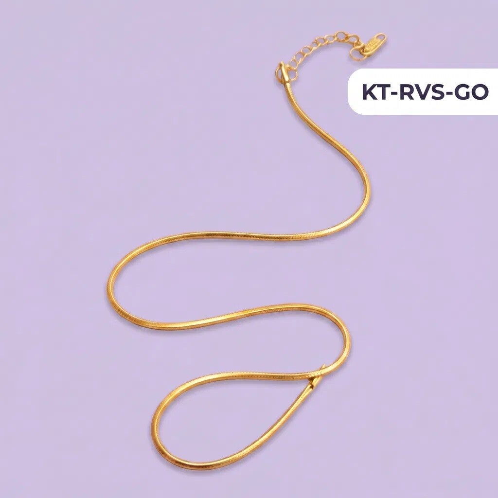 💜 RVS ketting – goudkleurig (perfect voor hangers)