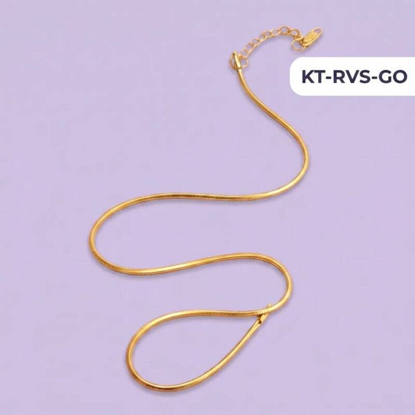 💜 RVS ketting – goudkleurig (perfect voor hangers)