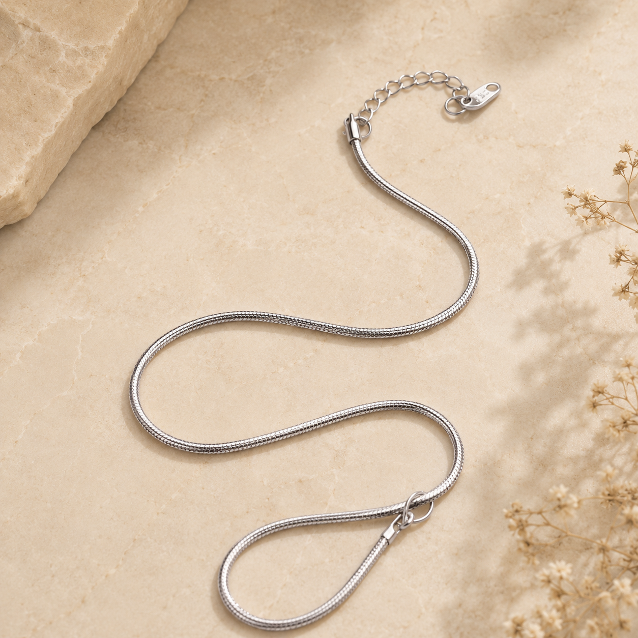 RVS ketting zilverkleurig – geschikt voor hangers