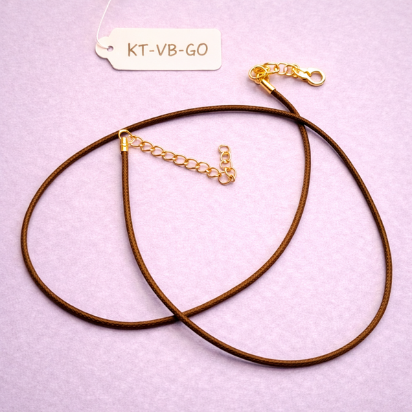 Veter Ketting – Bruin – Met goudkleurige verlengketting – Ketting voor Hangers