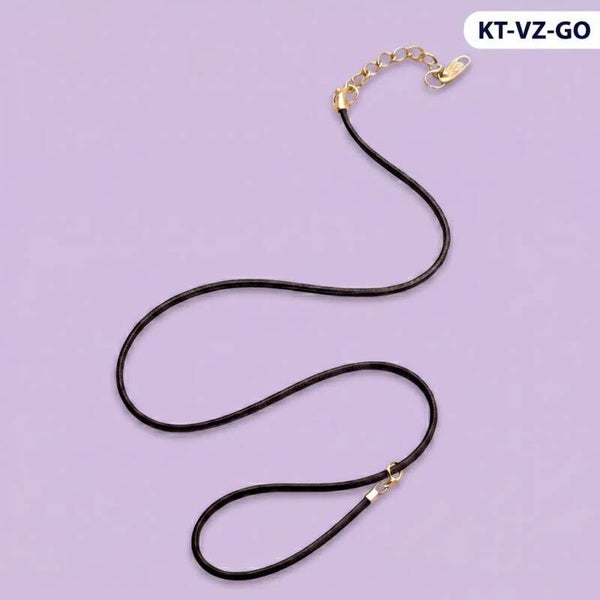 💜 Veterketting – zwart met goudkleurige verlengketting
