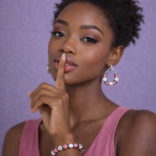 💜 Roze & wit – vrolijke opvallende set