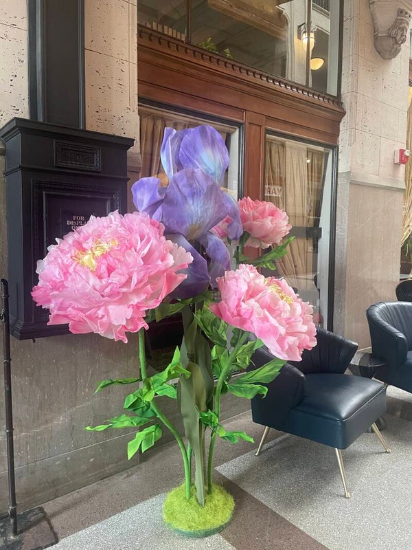"Peonies and irises"
