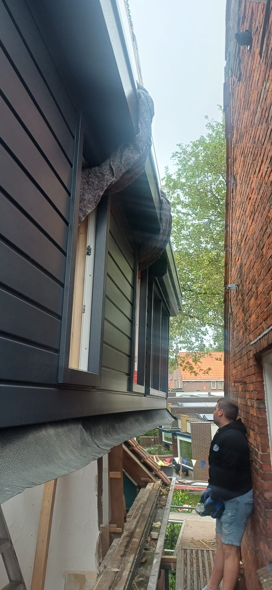 Binnenzijde van de dakkapel in Kloetinge met extra ruimte voor een kast