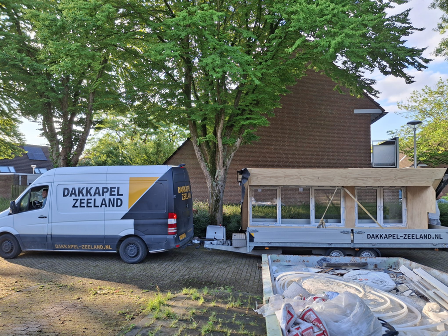 Plaatsing van de dakkapel in Bergen op Zoom