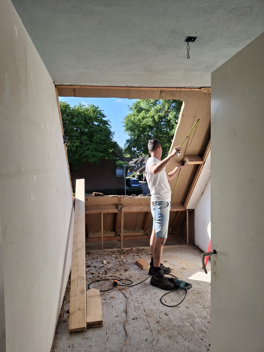 Dakkapel aan de achterzijde van de woning in Bergen op Zoom