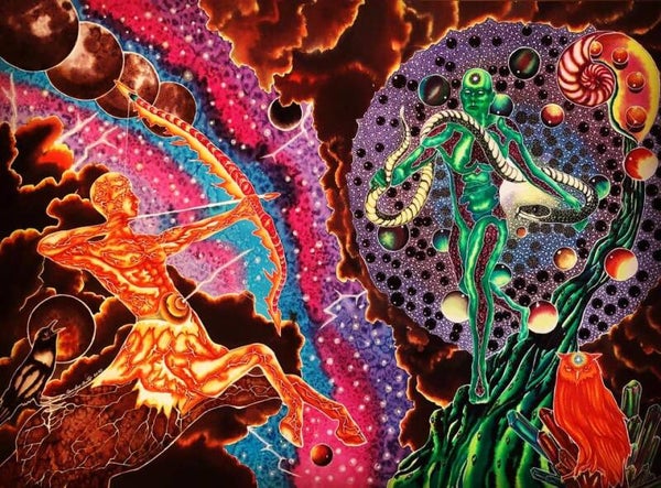 Sagittarius or Serpentarius II 2020 watercolour on board (76x56)cm