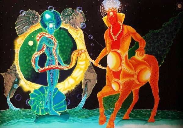 Sagittarius or Serpenttarius VI 2020 watercolour on board (76x56)