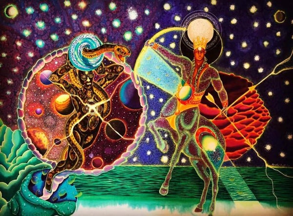 Sagittarius or Serpenttarius Vll 2020 watercolour on board (76x56).