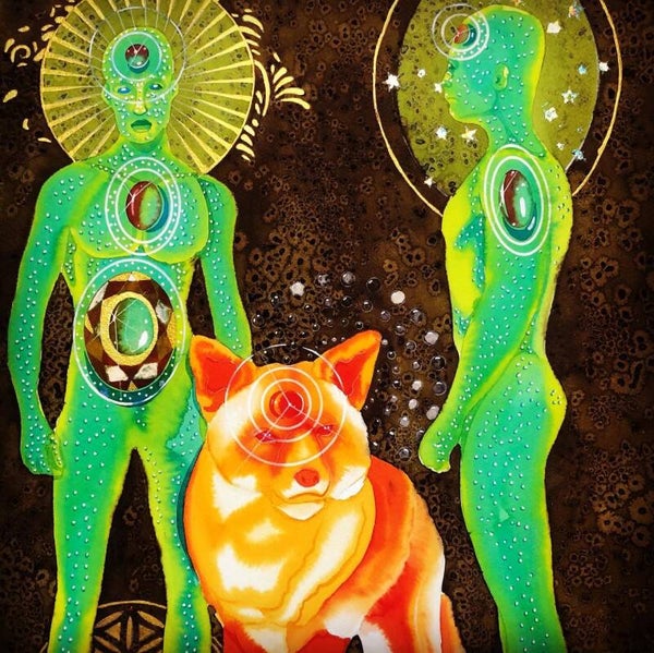 Spiritual Connection Vl Watercolour on paper 2021.