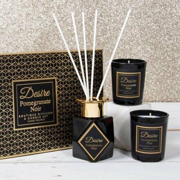 Desire Boutique Diffuser & Candle Set - Pomegranate Noir