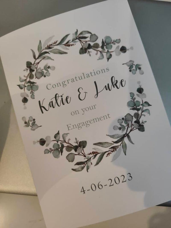 Custom made Engagement Card