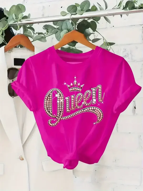 T-shirt queen - fuchsia