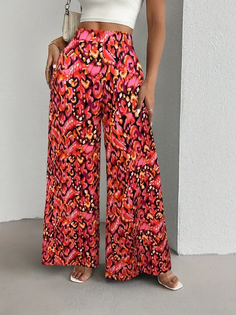 Wijde broek patroon - rood