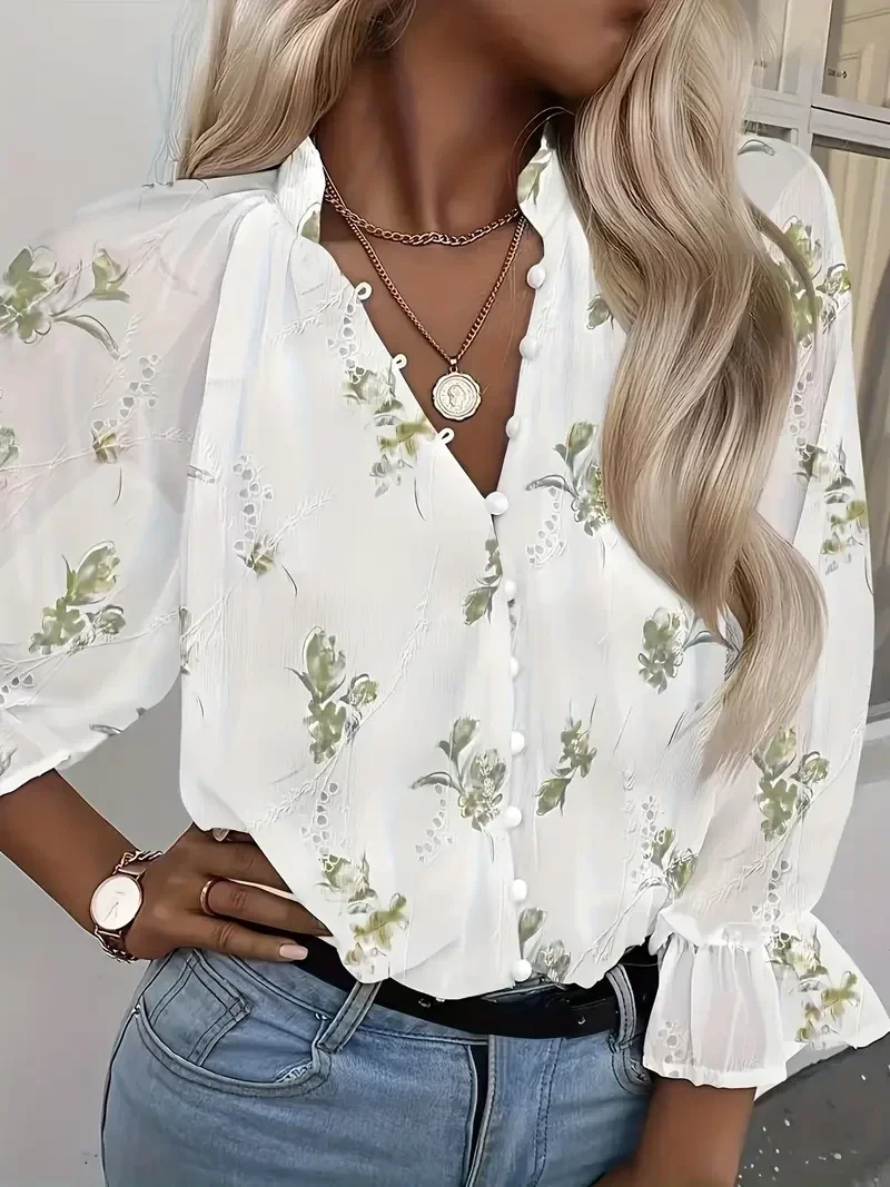 Stijlvolle en  Elegante blouse - groen