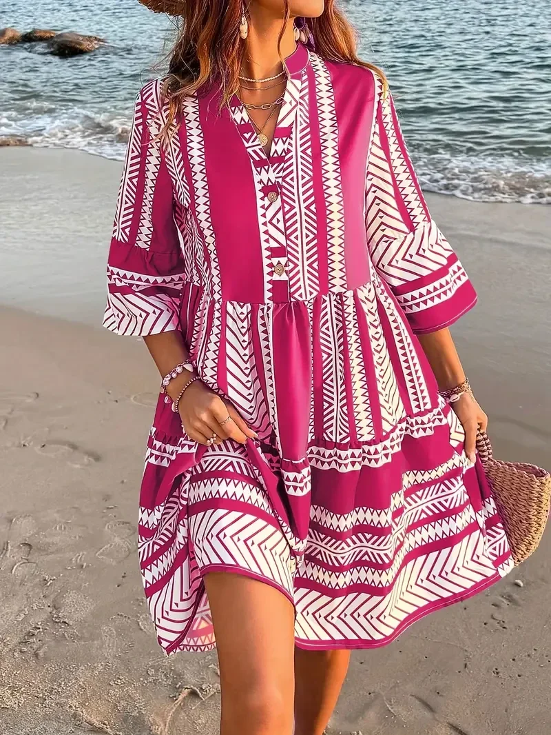 Midden-Oosterse Geometrische Print - violet