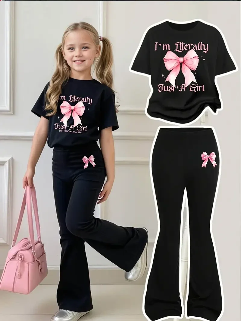 2-delige set strik - zwart/roze