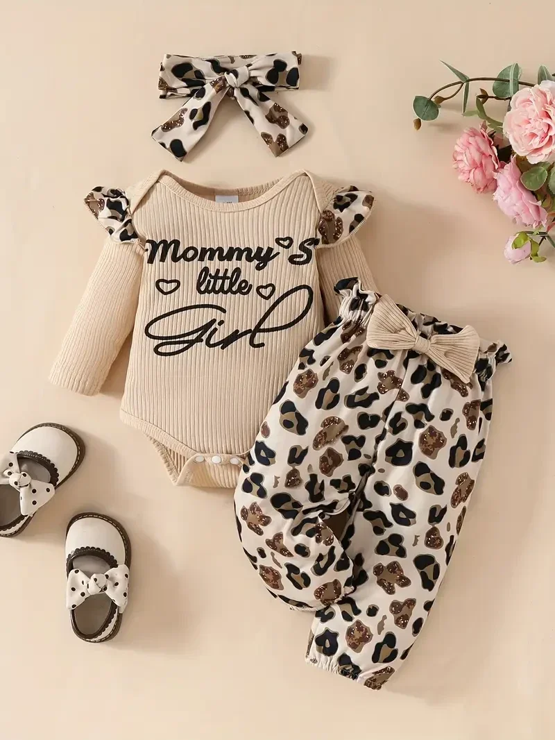Panterprint set - Mommy's little girl - beige