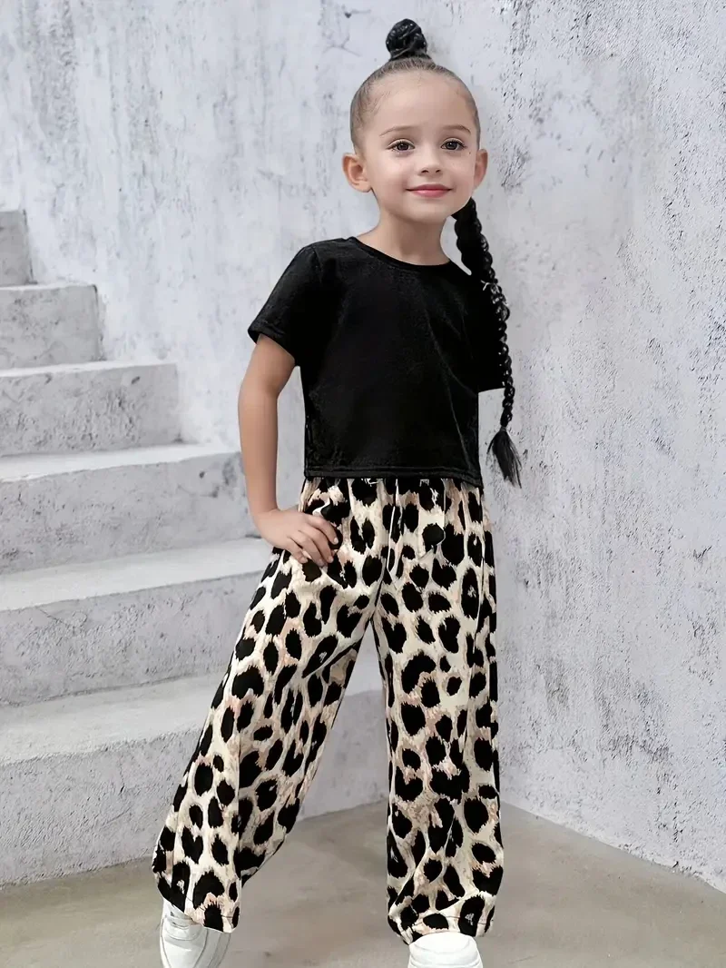 2-delige set panter korte mouw