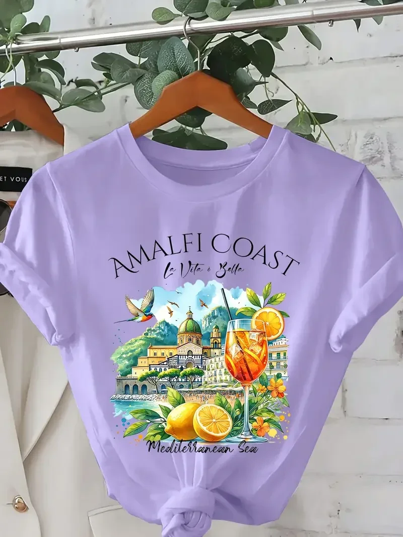 T-shirt Amalfi Coast - lila