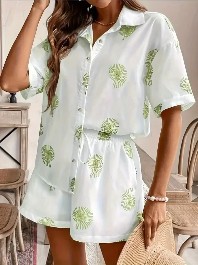 Elegante shortset - groen