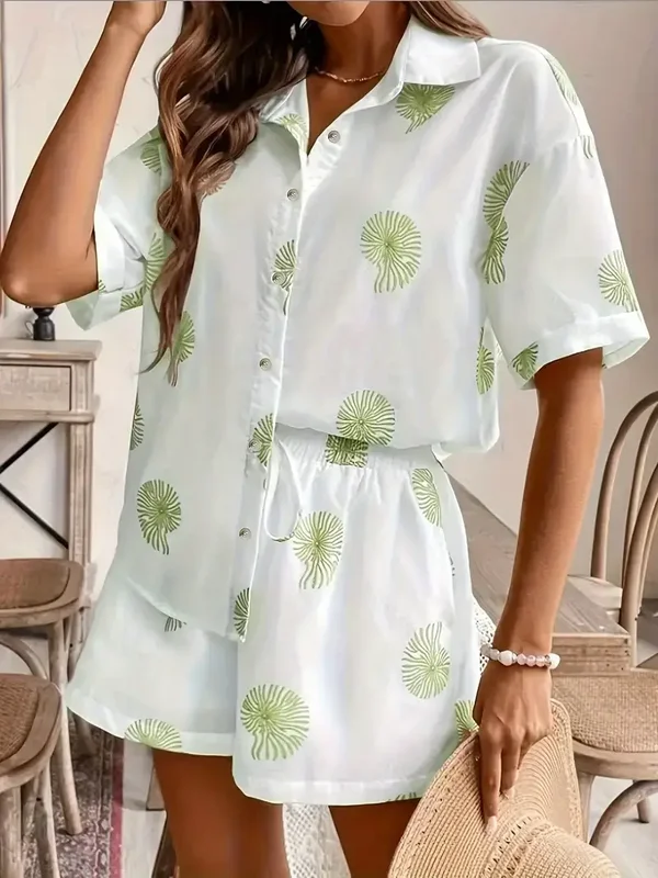 Elegante shortset - groen