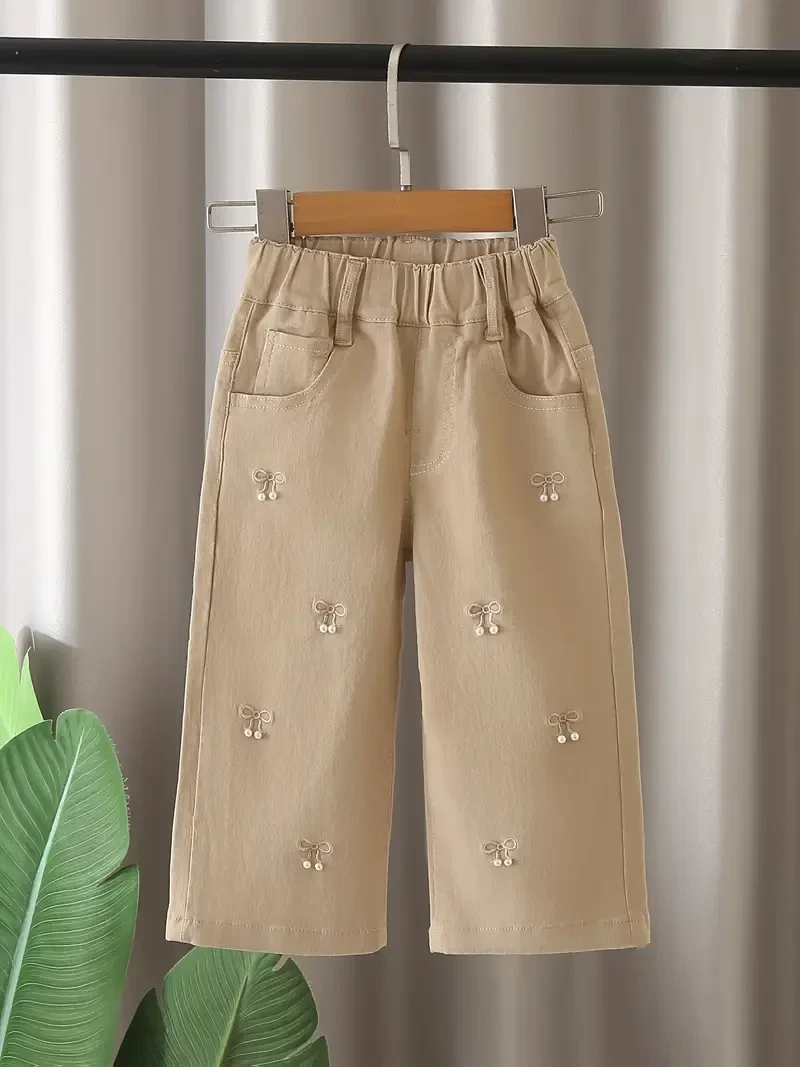 Broek - wijde pijpen - beige