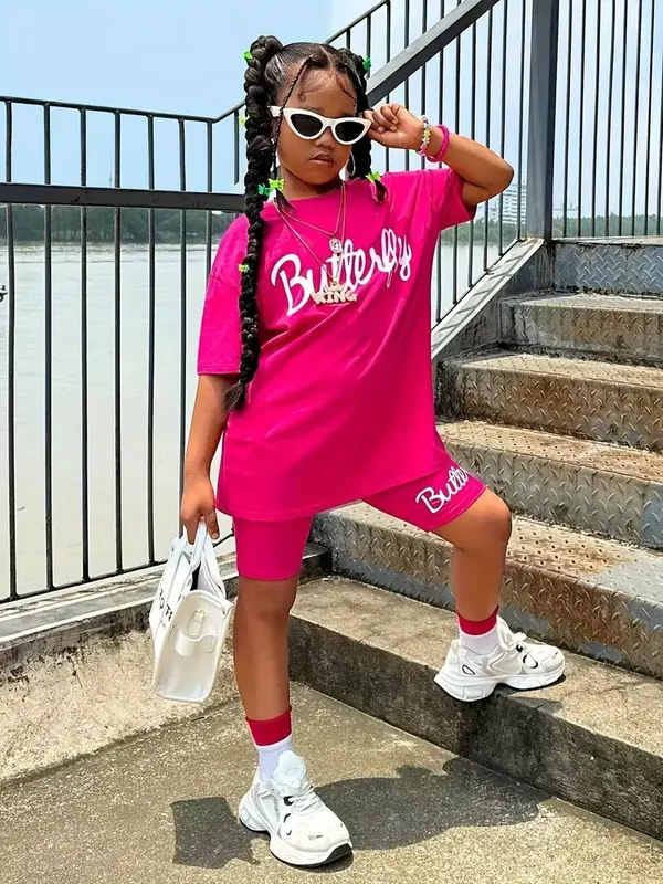 Bikerset butterfly - roze