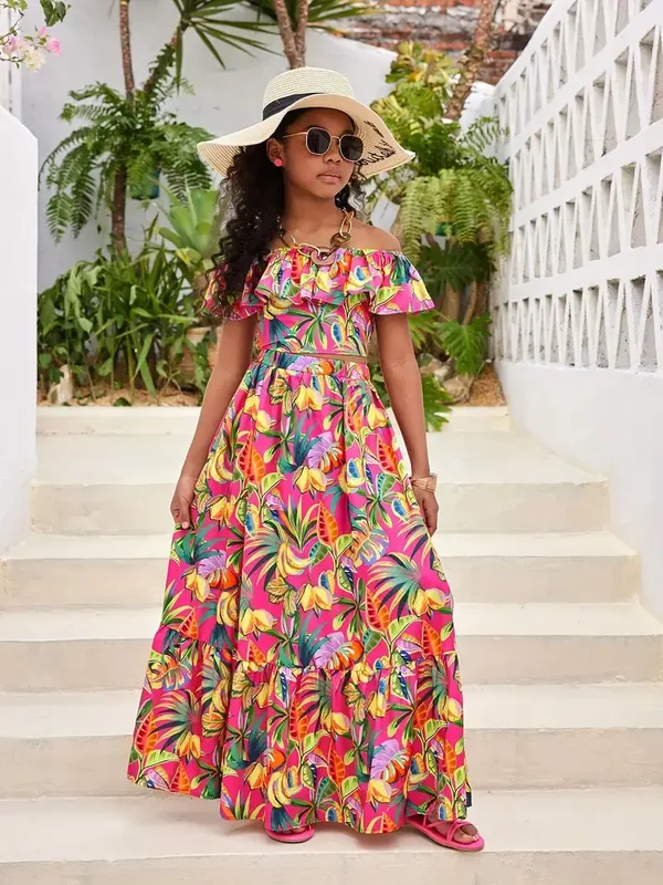 2-delige set - vrolijke bloemen