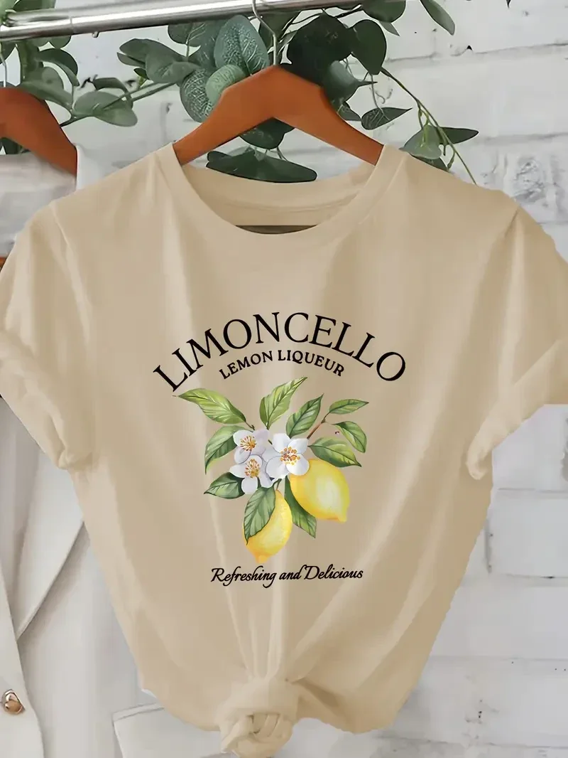 T-shirt limoncello - abrikoos