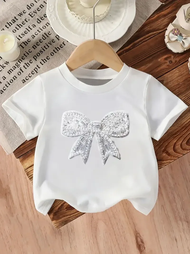 T-shirt met strik - wit