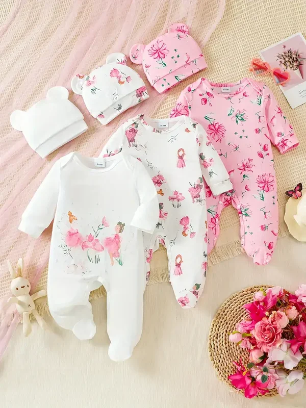 3-delige romperset - bloemenfee