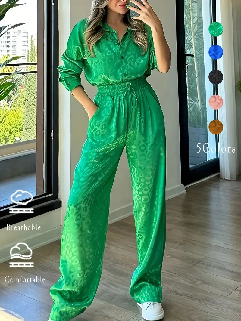 2-delige set - Luipaard - groen