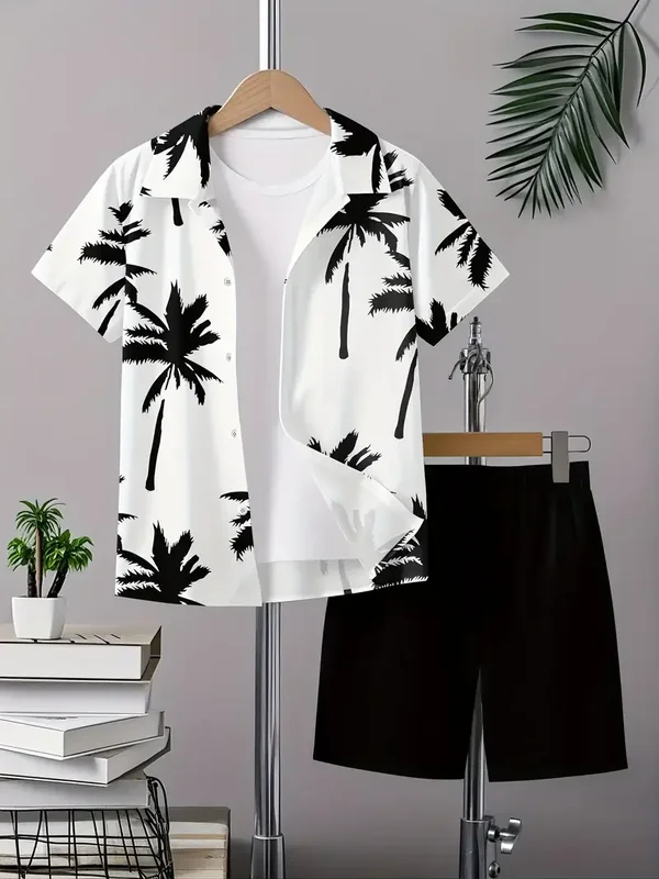 2-delige set - Tropical zwart/wit