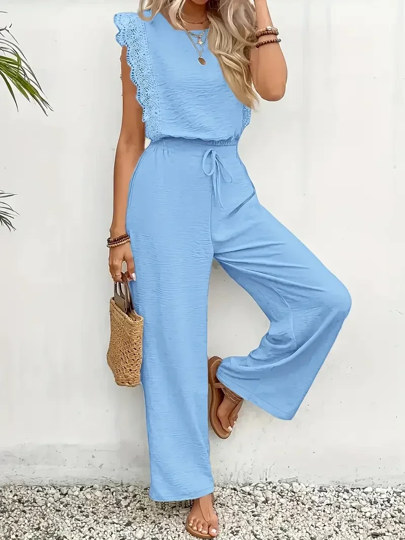 Elegante lichtblauwe jumpsuit