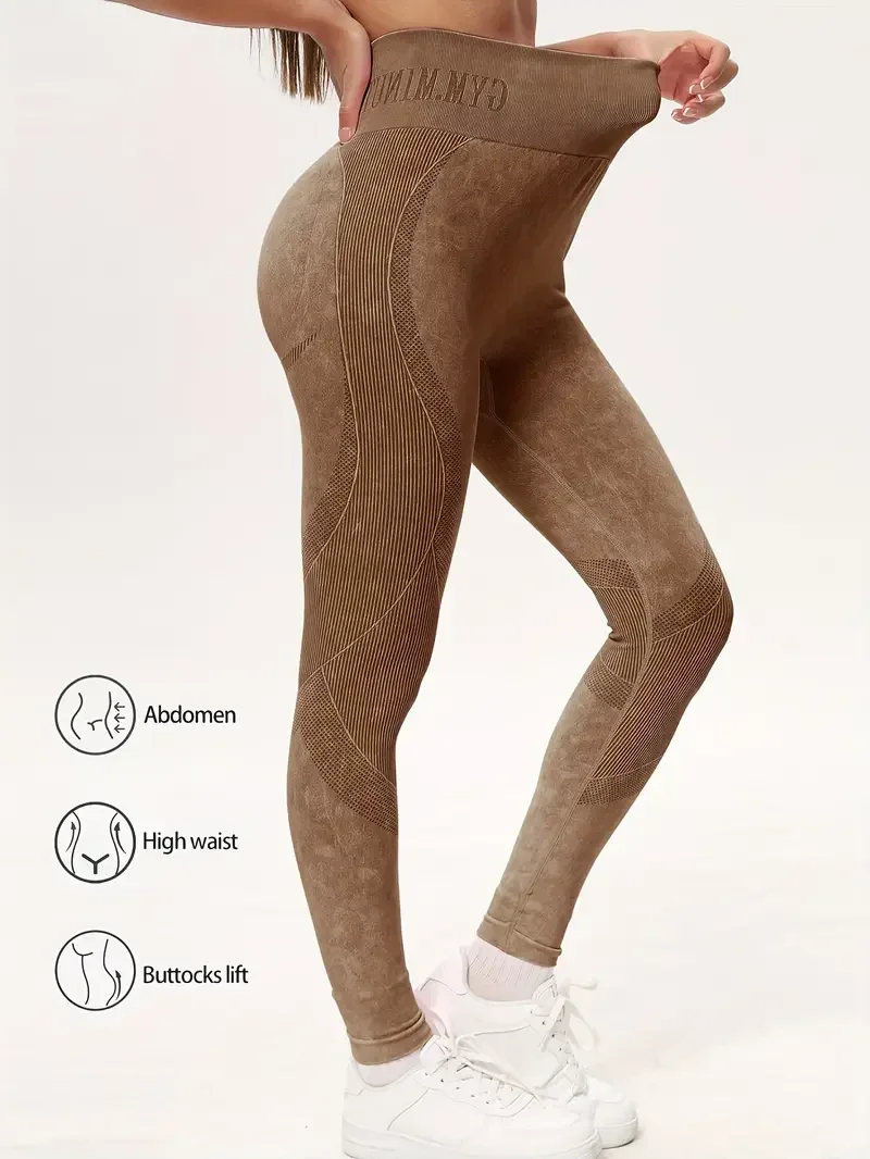 Legging met Hoge Taille - bruin