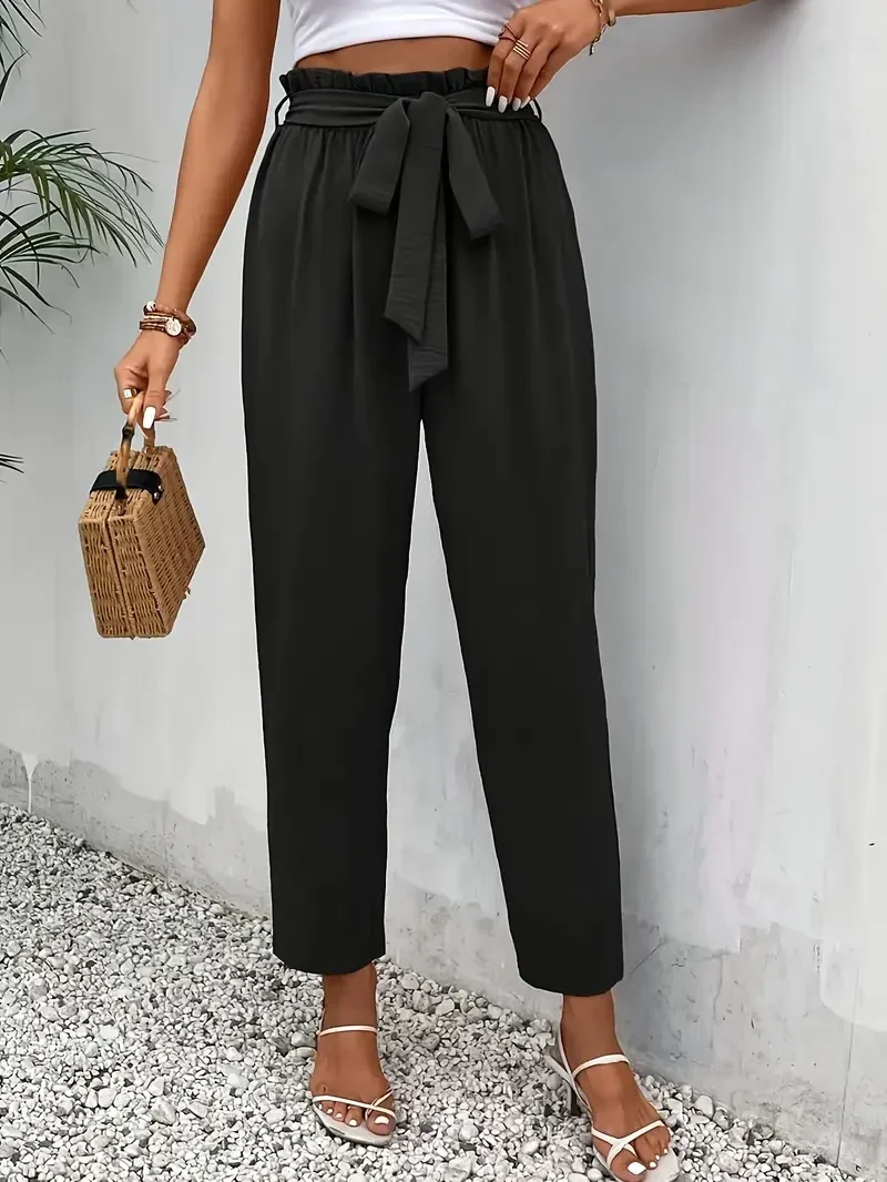 Hoge Taille Broek - zwart