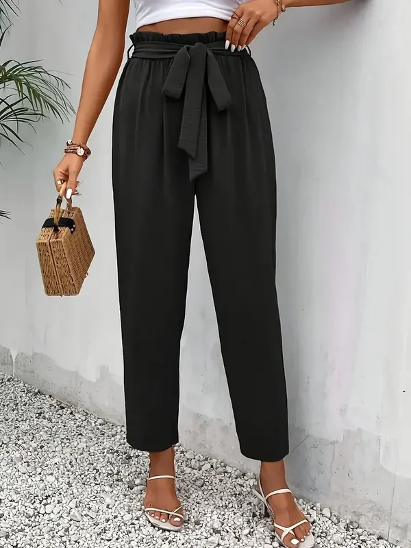 Hoge Taille Broek - zwart