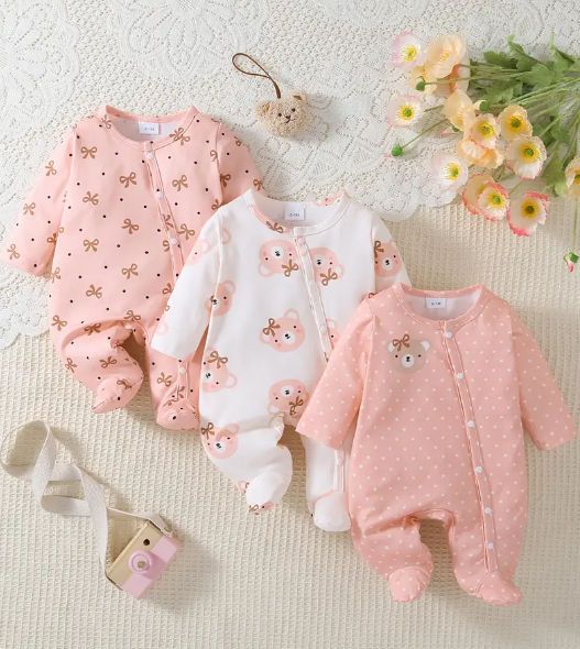 3-delige romperset - Schattige beertjes